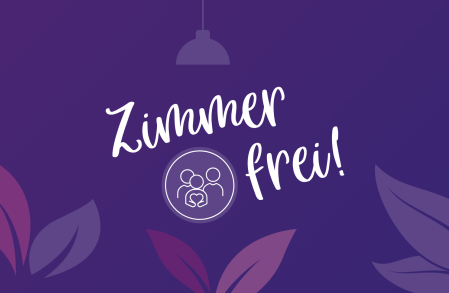 Ein Bild mit dem Text "Zimmer frei"