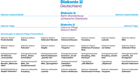 Bild des Netzwerkes in das der Diakonie-Pflege Verbund eingebettet ist