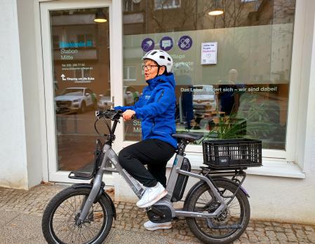 E-Bike am Start in der Diakonie-Station Mitte