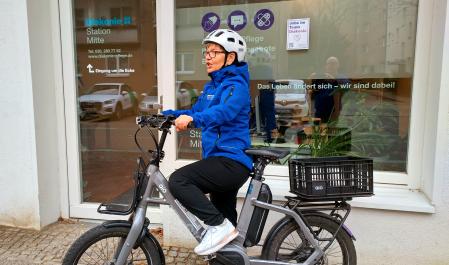 E-Bike am Start in der Diakonie-Station Mitte E-Bike am Start in der Diakonie-Station Mitte